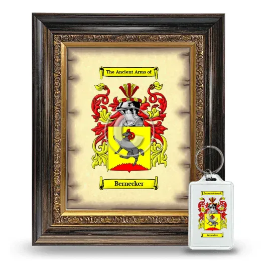 Bernecker Framed Coat of Arms and Keychain - Heirloom