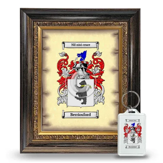 Berriosford Framed Coat of Arms and Keychain - Heirloom
