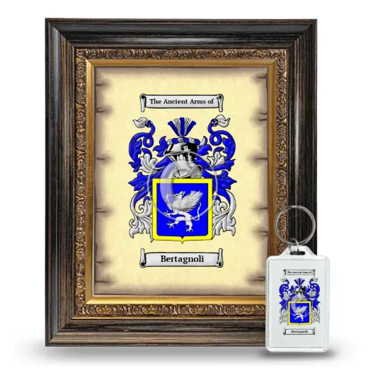 Bertagnoli Framed Coat of Arms and Keychain - Heirloom