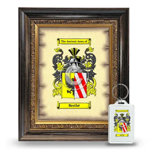 Berthé Framed Coat of Arms and Keychain - Heirloom