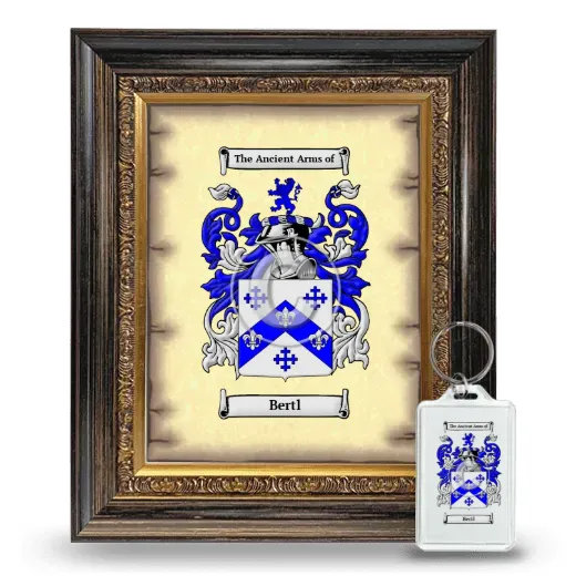 Bertl Framed Coat of Arms and Keychain - Heirloom