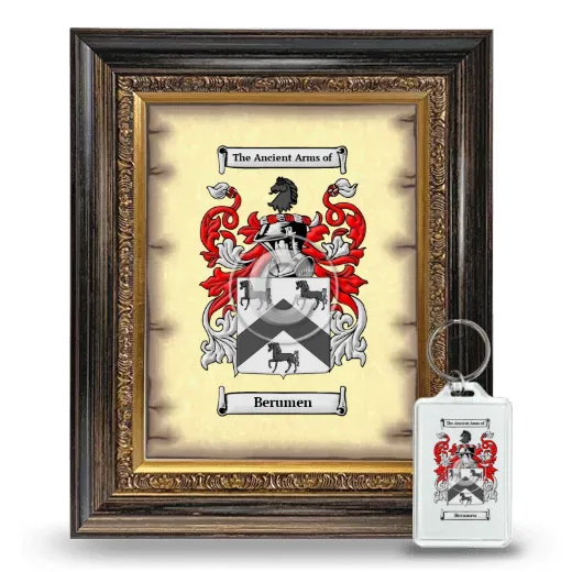 Berumen Framed Coat of Arms and Keychain - Heirloom