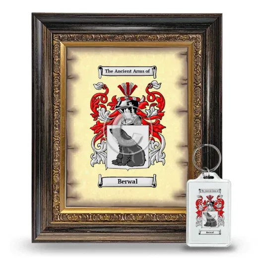 Berwal Framed Coat of Arms and Keychain - Heirloom