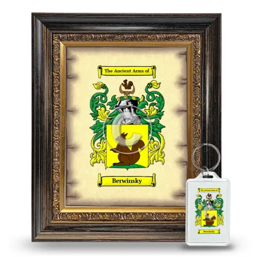 Berwinsky Framed Coat of Arms and Keychain - Heirloom