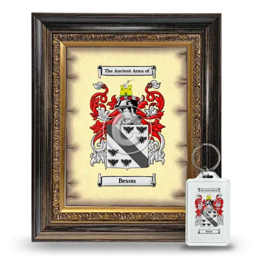 Beson Framed Coat of Arms and Keychain - Heirloom