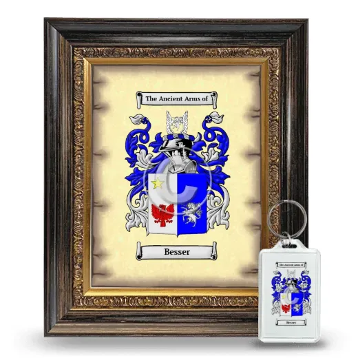 Besser Framed Coat of Arms and Keychain - Heirloom