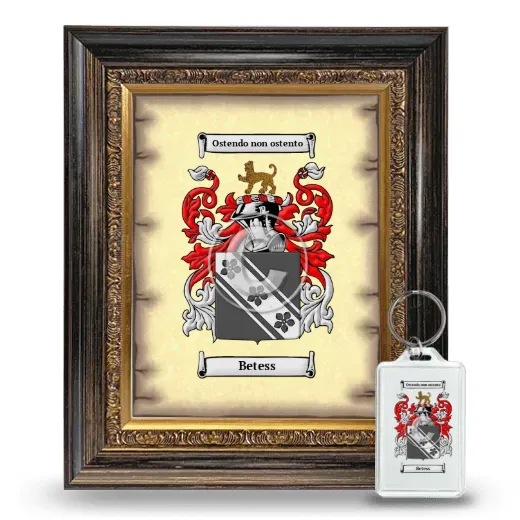 Betess Framed Coat of Arms and Keychain - Heirloom