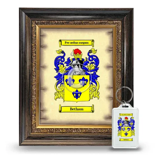 Betham Framed Coat of Arms and Keychain - Heirloom