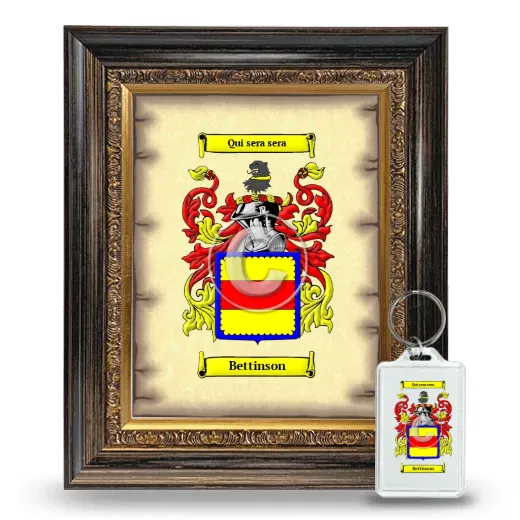 Bettinson Framed Coat of Arms and Keychain - Heirloom
