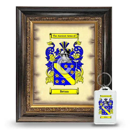 Betun Framed Coat of Arms and Keychain - Heirloom