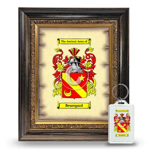 Beuregard Framed Coat of Arms and Keychain - Heirloom