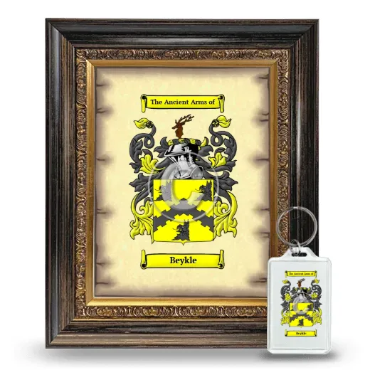 Beykle Framed Coat of Arms and Keychain - Heirloom