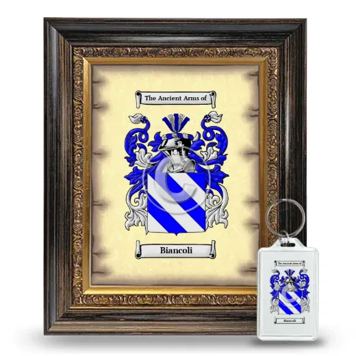 Biancoli Framed Coat of Arms and Keychain - Heirloom