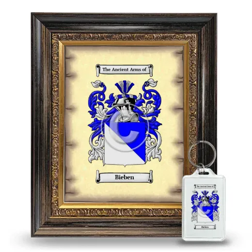 Bieben Framed Coat of Arms and Keychain - Heirloom