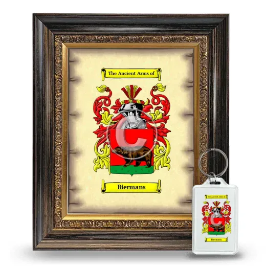 Biermans Framed Coat of Arms and Keychain - Heirloom