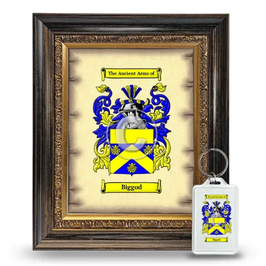 Biggod Framed Coat of Arms and Keychain - Heirloom