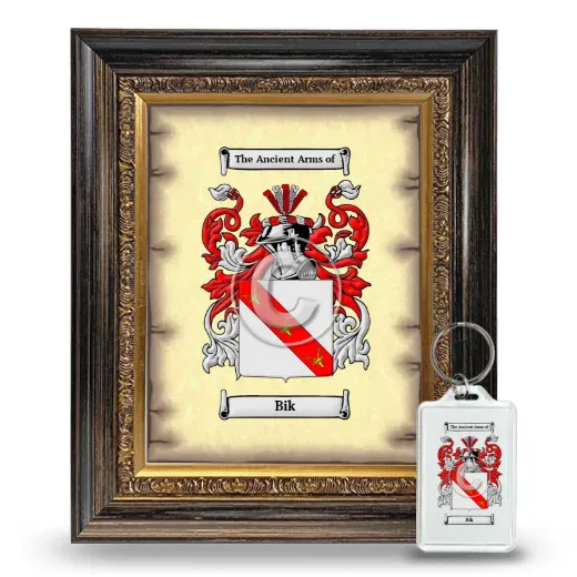 Bik Framed Coat of Arms and Keychain - Heirloom