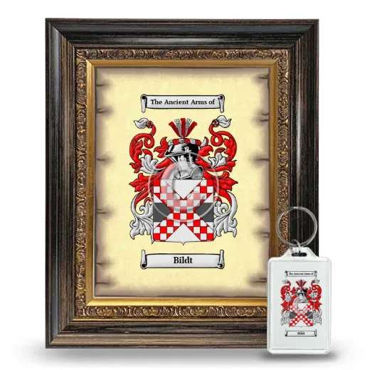 Bildt Framed Coat of Arms and Keychain - Heirloom