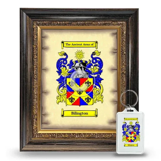 Bilington Framed Coat of Arms and Keychain - Heirloom