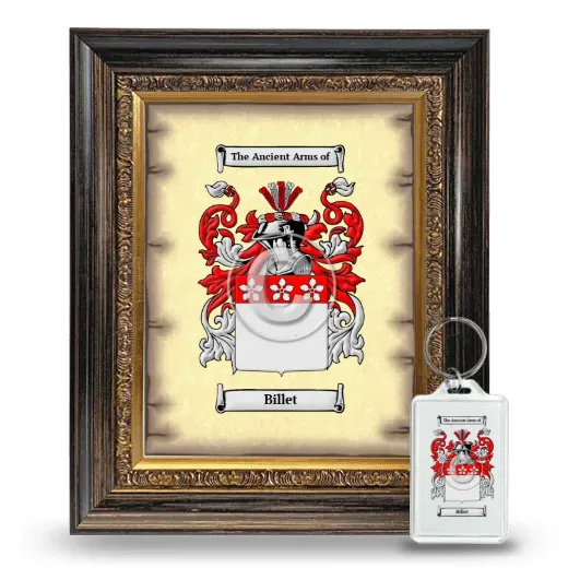 Billet Framed Coat of Arms and Keychain - Heirloom