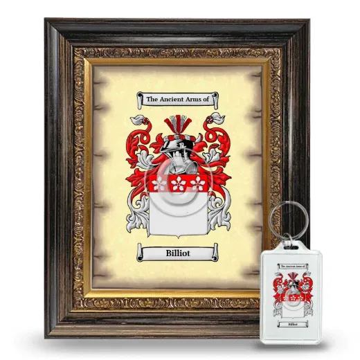 Billiot Framed Coat of Arms and Keychain - Heirloom