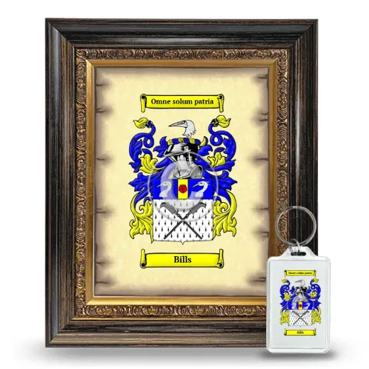 Bills Framed Coat of Arms and Keychain - Heirloom