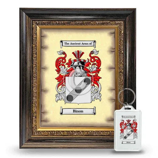 Binon Framed Coat of Arms and Keychain - Heirloom