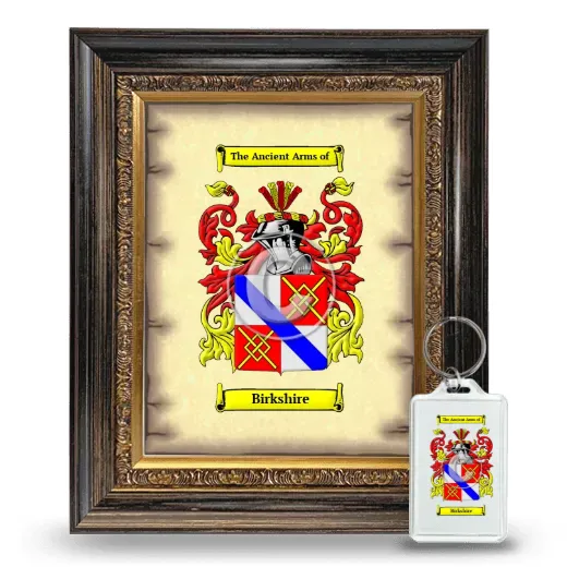 Birkshire Framed Coat of Arms and Keychain - Heirloom