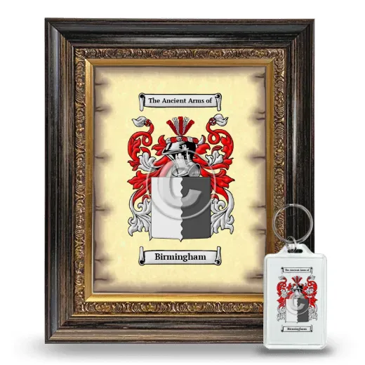 Birmingham Framed Coat of Arms and Keychain - Heirloom