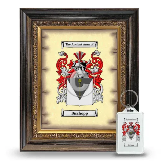 Bischopp Framed Coat of Arms and Keychain - Heirloom