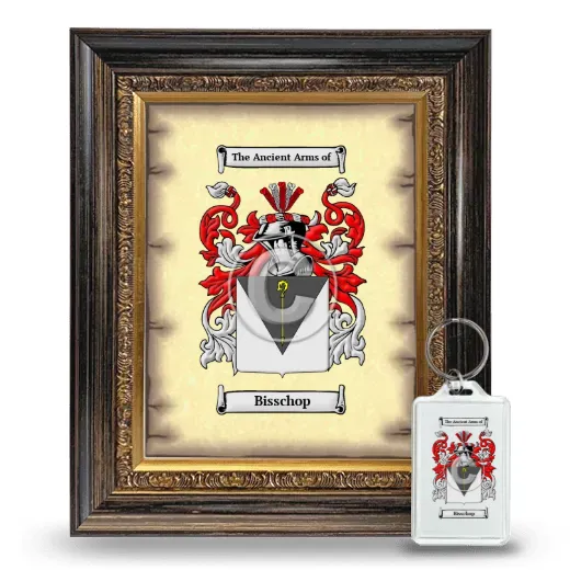 Bisschop Framed Coat of Arms and Keychain - Heirloom