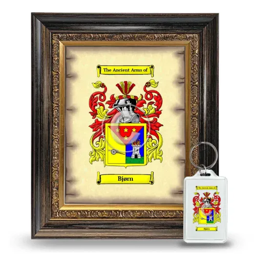 Bjørn Framed Coat of Arms and Keychain - Heirloom