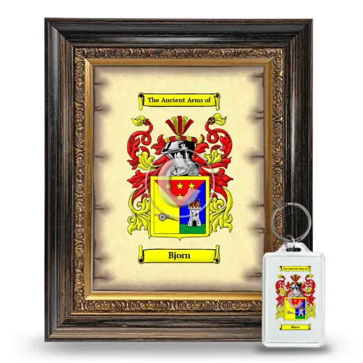 Bjorn Framed Coat of Arms and Keychain - Heirloom