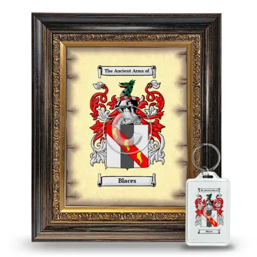 Blaces Framed Coat of Arms and Keychain - Heirloom