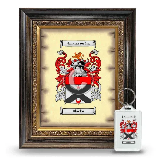 Blacke Framed Coat of Arms and Keychain - Heirloom