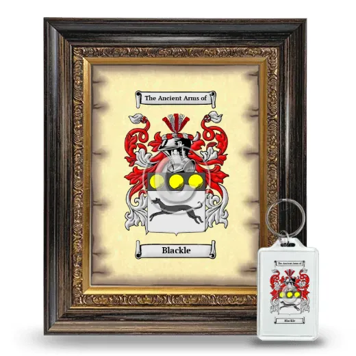 Blackle Framed Coat of Arms and Keychain - Heirloom