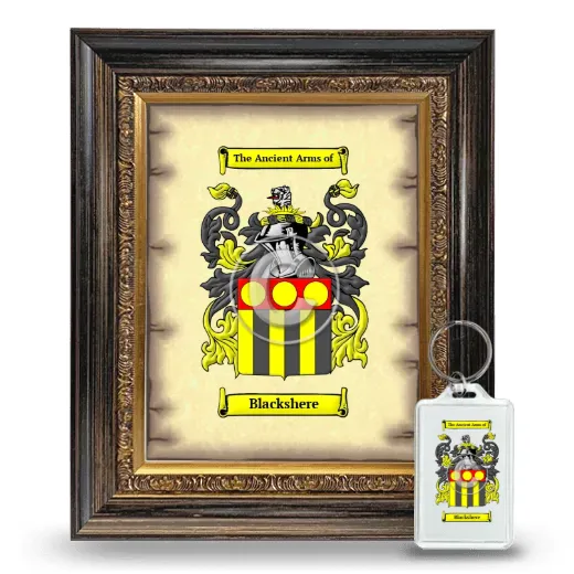 Blackshere Framed Coat of Arms and Keychain - Heirloom
