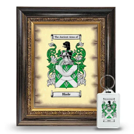 Blade Framed Coat of Arms and Keychain - Heirloom