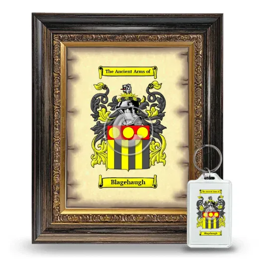 Blagehaugh Framed Coat of Arms and Keychain - Heirloom