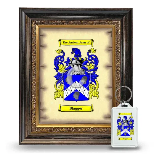 Blagger Framed Coat of Arms and Keychain - Heirloom