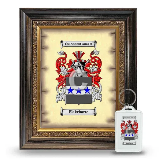 Blakebarte Framed Coat of Arms and Keychain - Heirloom