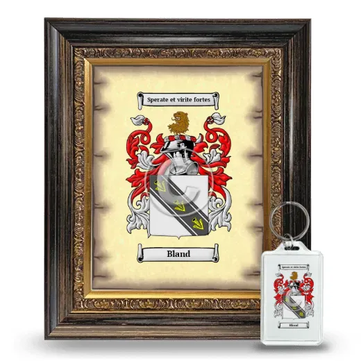 Bland Framed Coat of Arms and Keychain - Heirloom