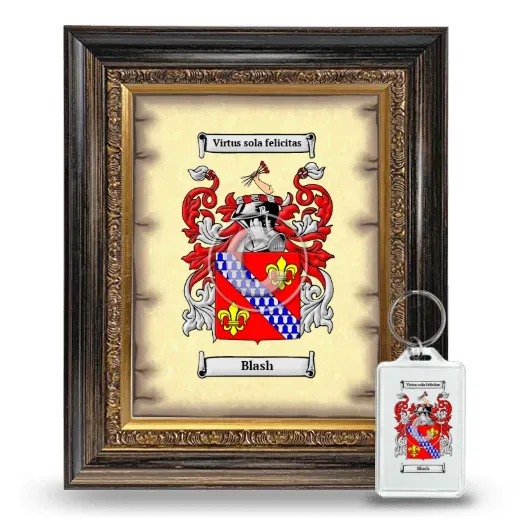 Blash Framed Coat of Arms and Keychain - Heirloom