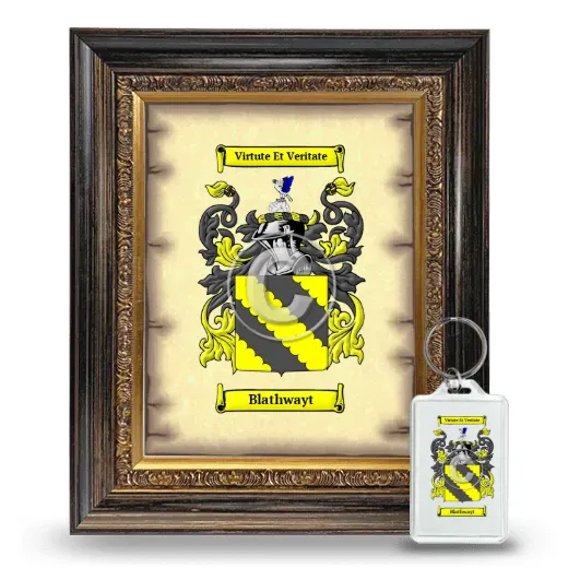 Blathwayt Framed Coat of Arms and Keychain - Heirloom