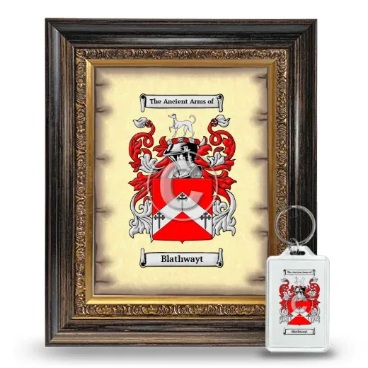 Blathwayt Framed Coat of Arms and Keychain - Heirloom