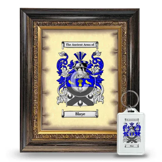 Blaye Framed Coat of Arms and Keychain - Heirloom