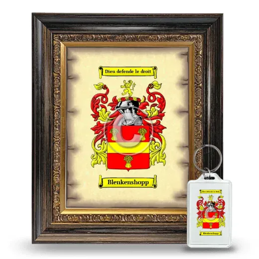 Blenkenshopp Framed Coat of Arms and Keychain - Heirloom