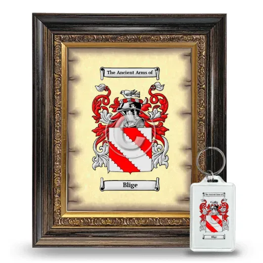 Blige Framed Coat of Arms and Keychain - Heirloom