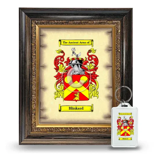 Blinkard Framed Coat of Arms and Keychain - Heirloom