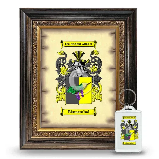 Blumenthal Framed Coat of Arms and Keychain - Heirloom